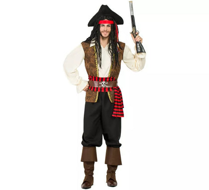 Disfraz de Pirata Marrón para hombre