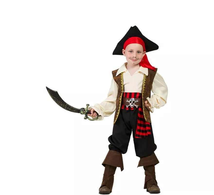 Disfraz de Pirata Marrón para niño