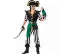 Disfraz de Pirata Parrot negro y verde para hombre