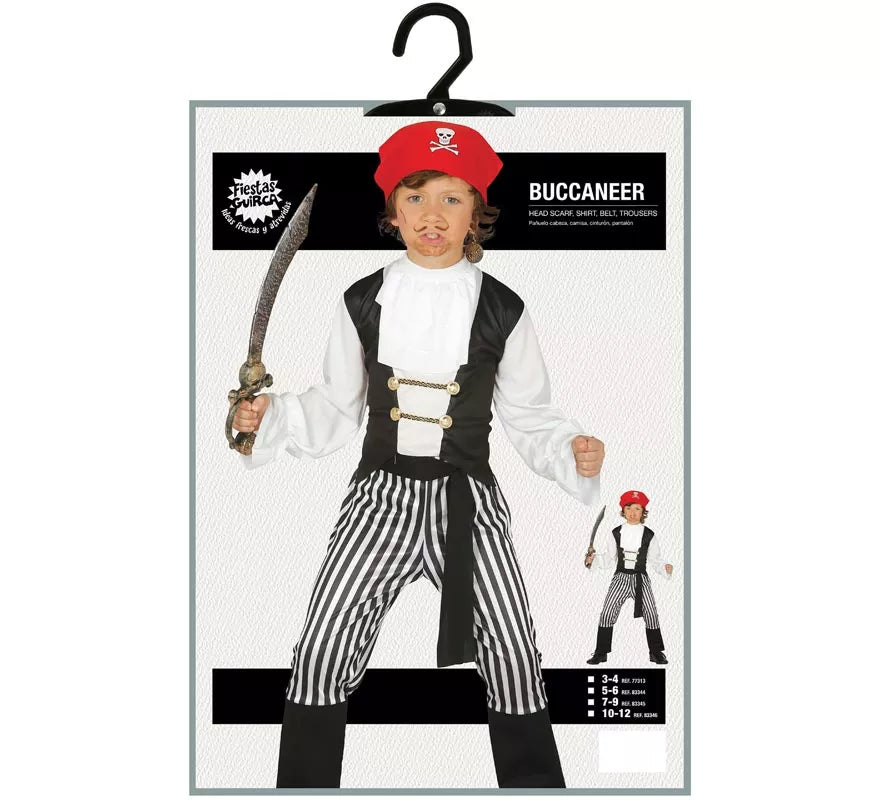 Translation missing: en.Disfraz de Pirata Rayas para niño