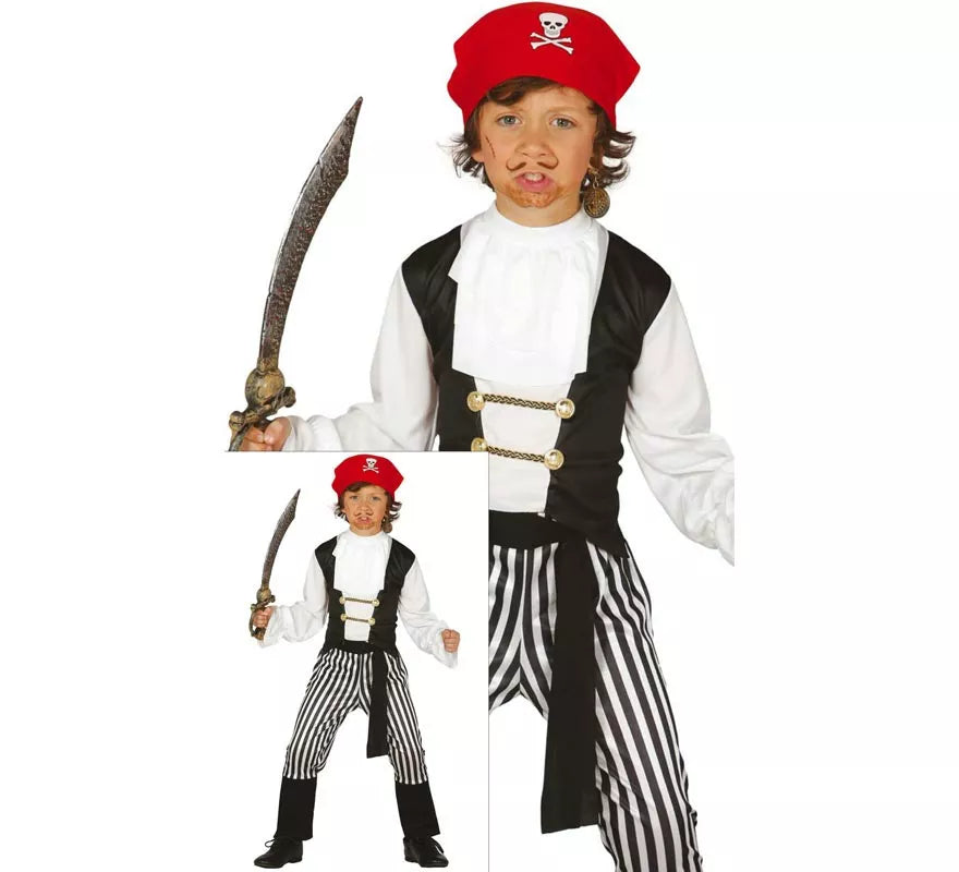Translation missing: en.Disfraz de Pirata Rayas para niño