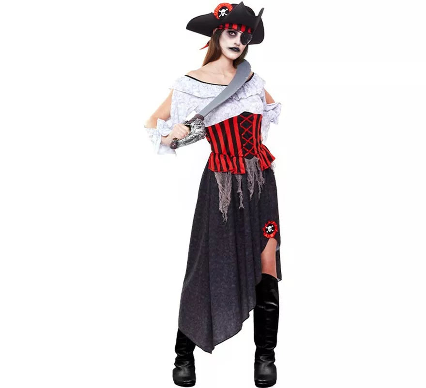 Disfraz de Pirata Zombie para mujer