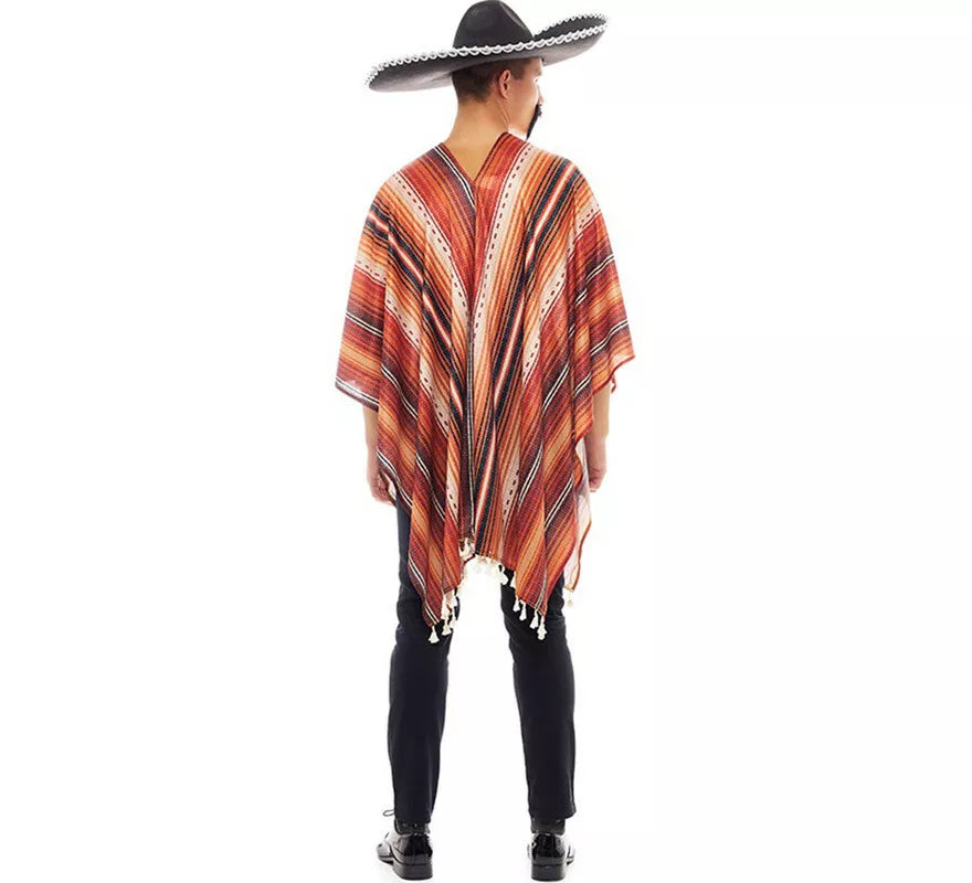Translation missing: en.Disfraz de Pistolero Mexicano con Poncho para hombre