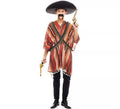Disfraz de Pistolero Mexicano con Poncho para hombre