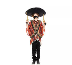 Mexican Gunslinger Costume with Poncho for Child