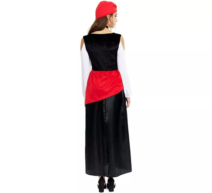 Translation missing: en.Disfraz de Pitonisa con turbante rojo para mujer