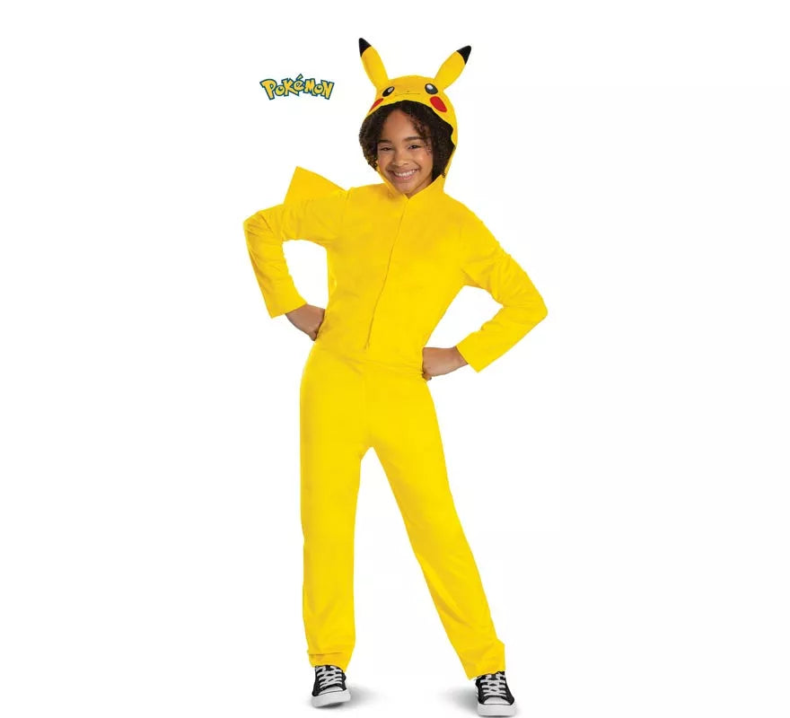 Disfraz de Pokemon Pikachu con capucha para niños