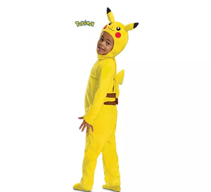 Disfraz de Pokemon Pikachu con cola de lujo para bebé y niños