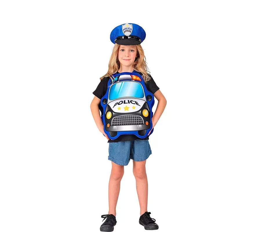 Translation missing: en.Disfraz de Policía azul Coche con gorro para niños
