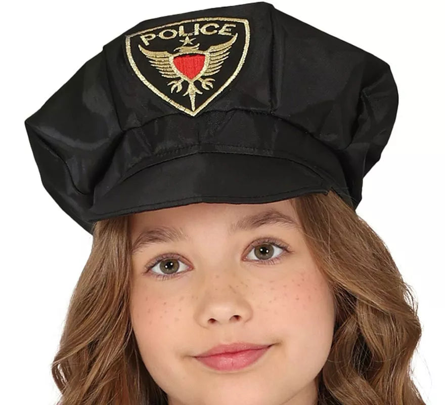 Disfraz de Policía azul en falda para niña