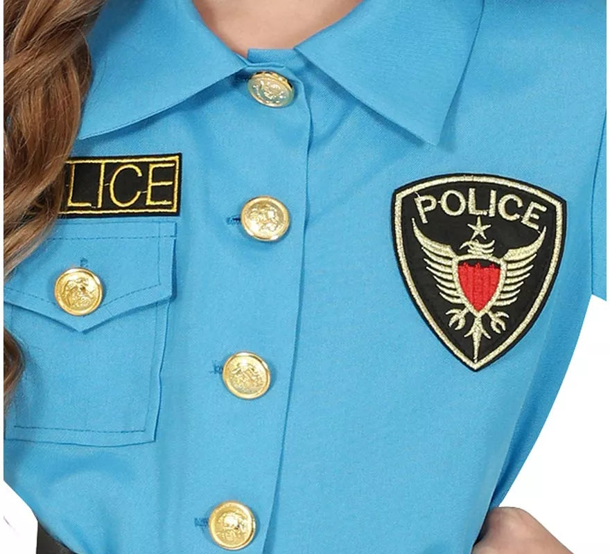 Translation missing: en.Disfraz de Policía azul en falda para niña