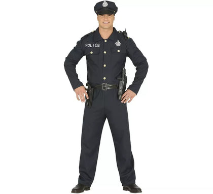 Disfraz de Policía azul para hombre
