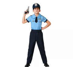 Blue police costume for boys