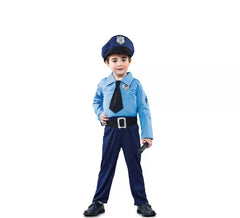 Police costume with tie for boys