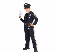 Police Costume with Hat and Tie for Boys