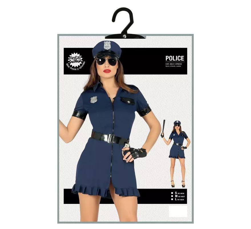 Disfraz de Policía con vestido corto para mujer