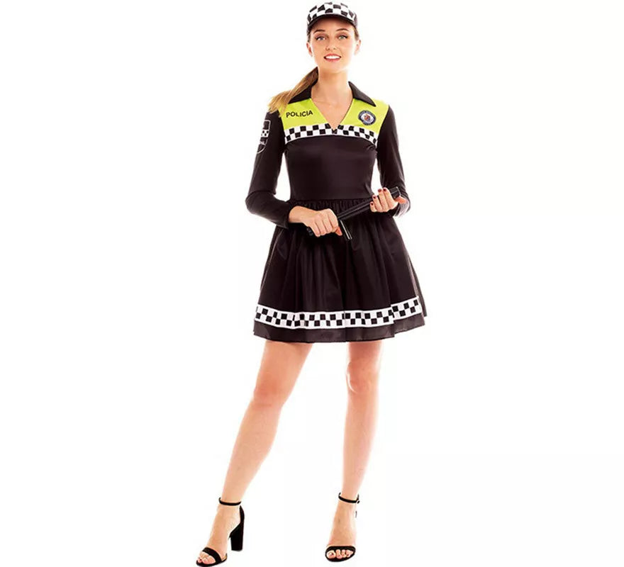 Translation missing: en.Disfraz de Policía en Vestido Negro y Amarillo para mujer