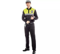 Disfraz de Policía Negro y Amarillo para Hombre