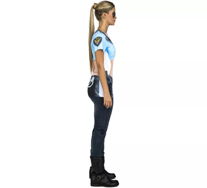 Camiseta Disfraz de Policía para mujer