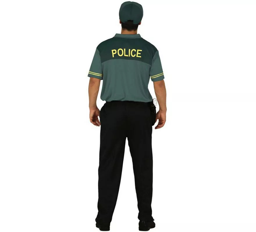 Disfraz de Policía Verde para hombre