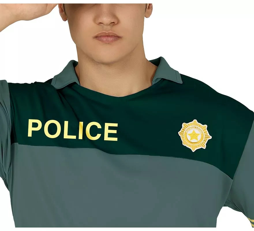 Translation missing: en.Disfraz de Policía Verde para hombre
