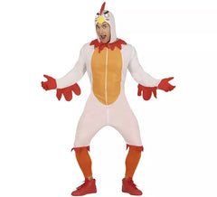 White Hooded Chicken Costume for Men