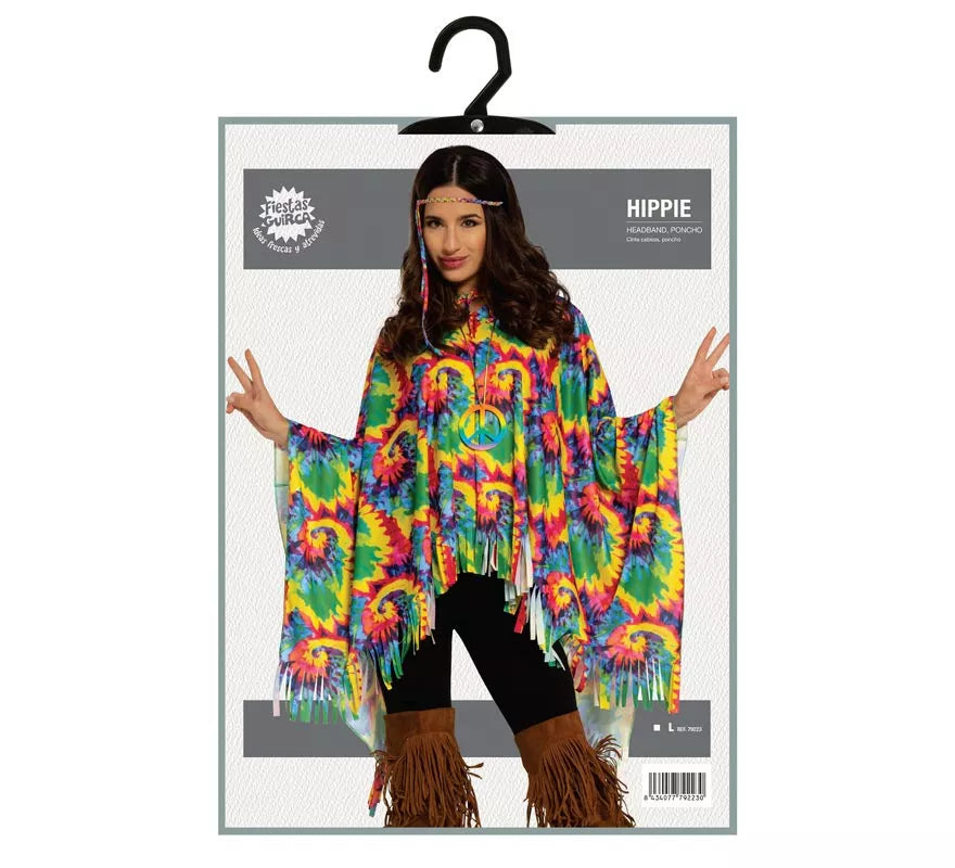 Translation missing: en.Disfraz de Poncho Hippie para mujer