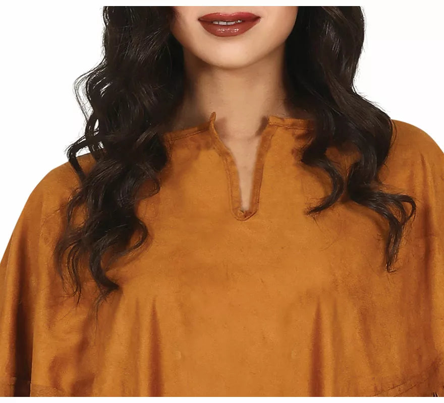 Translation missing: en.Disfraz de Poncho Marrón Indio para mujer