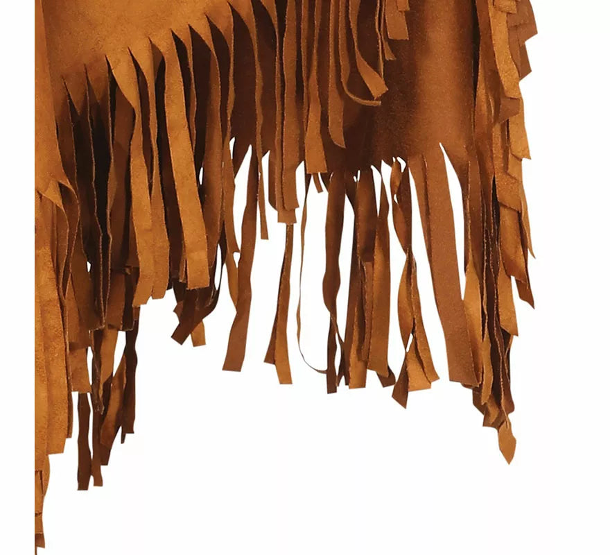 Disfraz de Poncho Marrón Indio para mujer