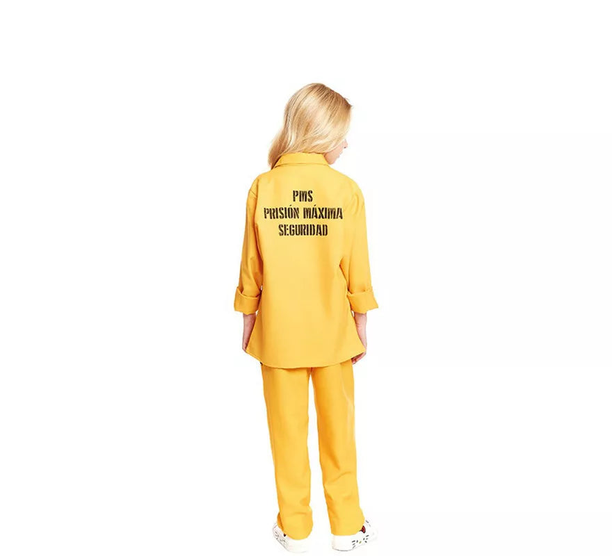 Translation missing: en.Disfraz de Presidiaria Amarillo para niña
