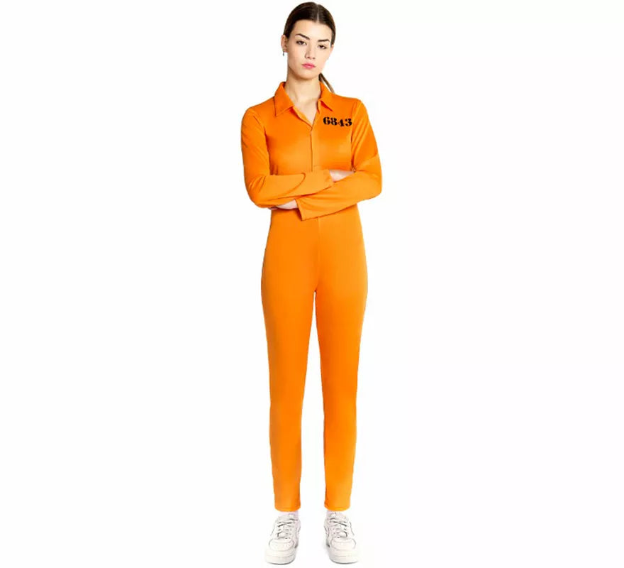 Disfraz de Presidiaria naranja para mujer