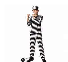 Striped convict costume for men