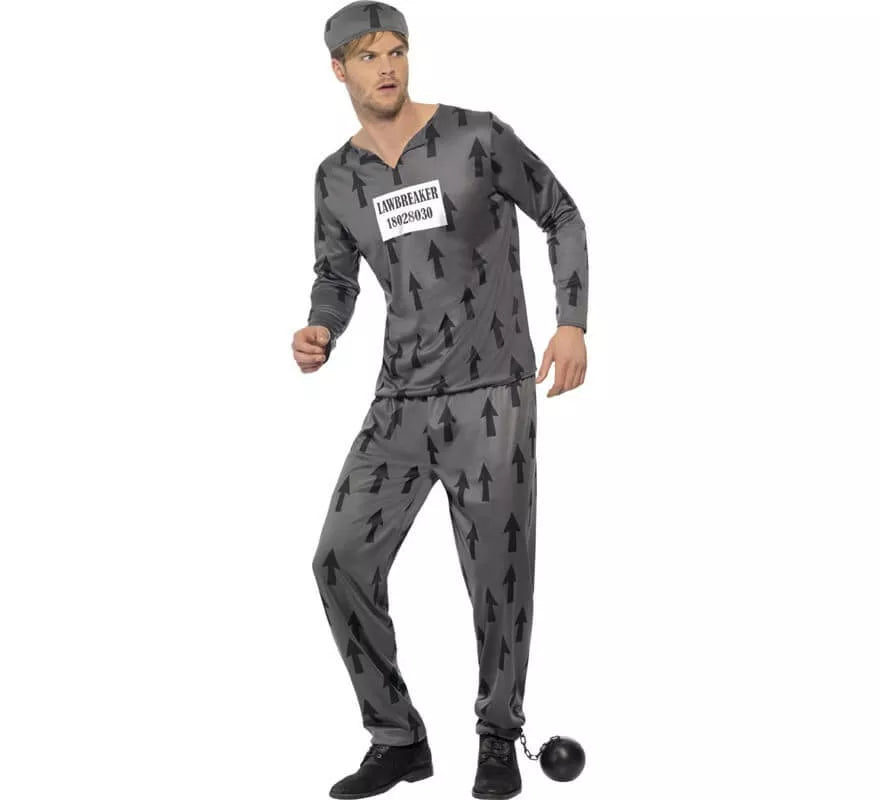Disfraz de Presidiario Lawbreaker para Hombre