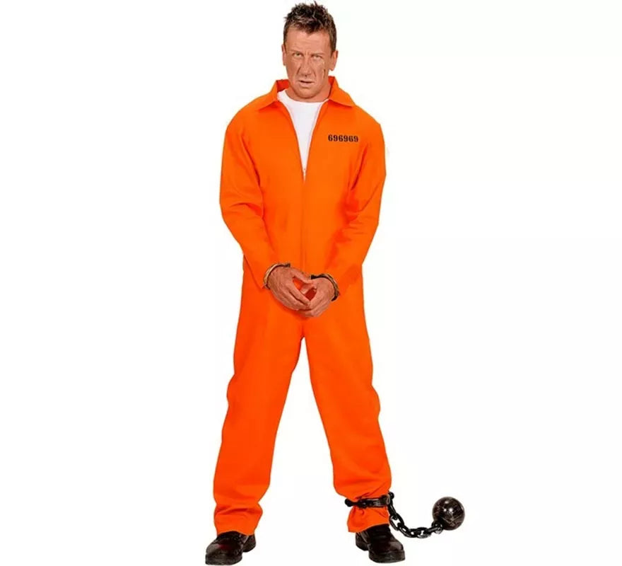 Disfraz de Preso naranja para hombre