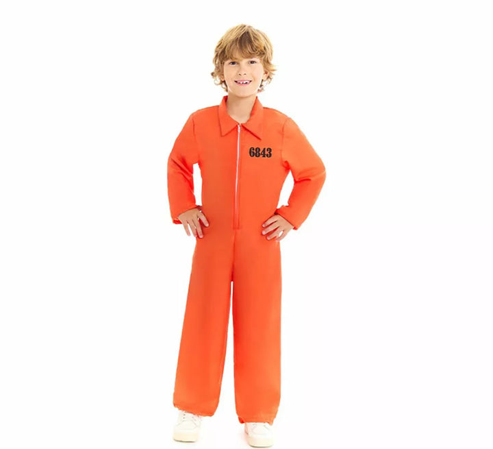 Disfraz de Preso naranja para niño