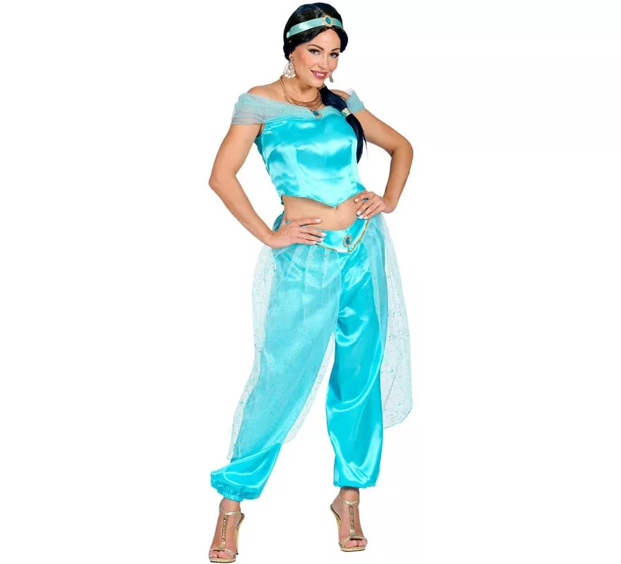 Translation missing: en.Disfraz de Princesa Árabe azul para mujer