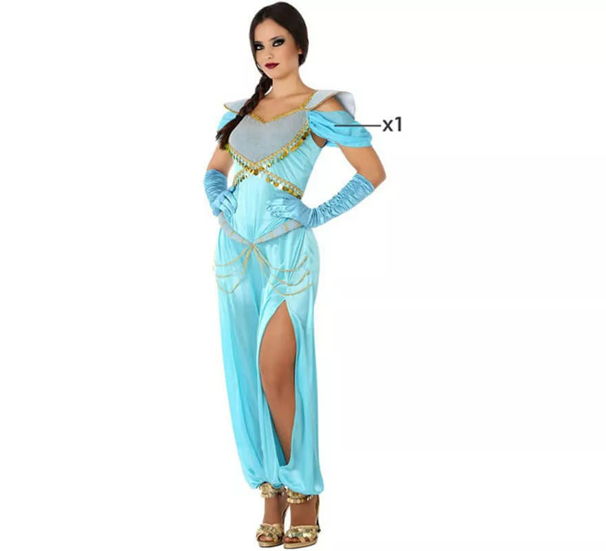 Translation missing: en.Disfraz de Princesa Árabe Azul para mujer