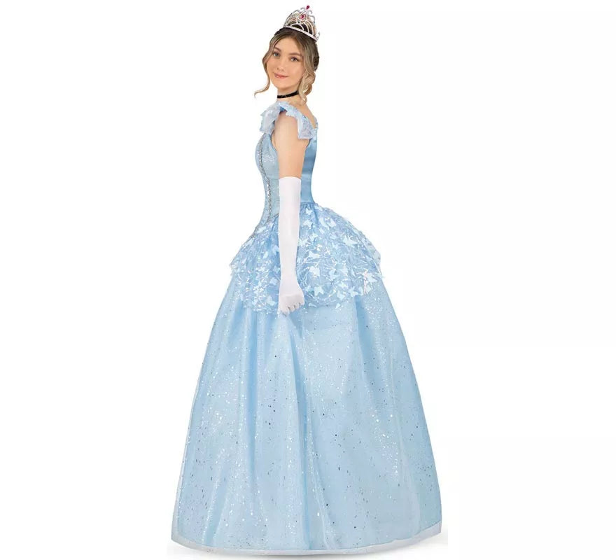 Disfraz de Princesa azul celeste de cuento para mujer