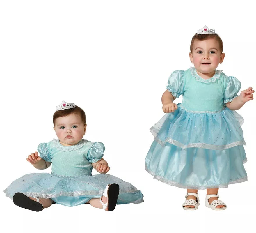 Translation missing: en.Disfraz de Princesa azul celeste para bebé