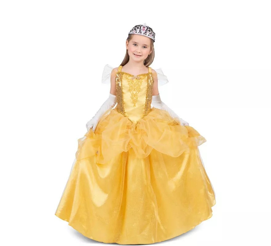 Translation missing: en.Disfraz de Princesa Bella amarilla para niña