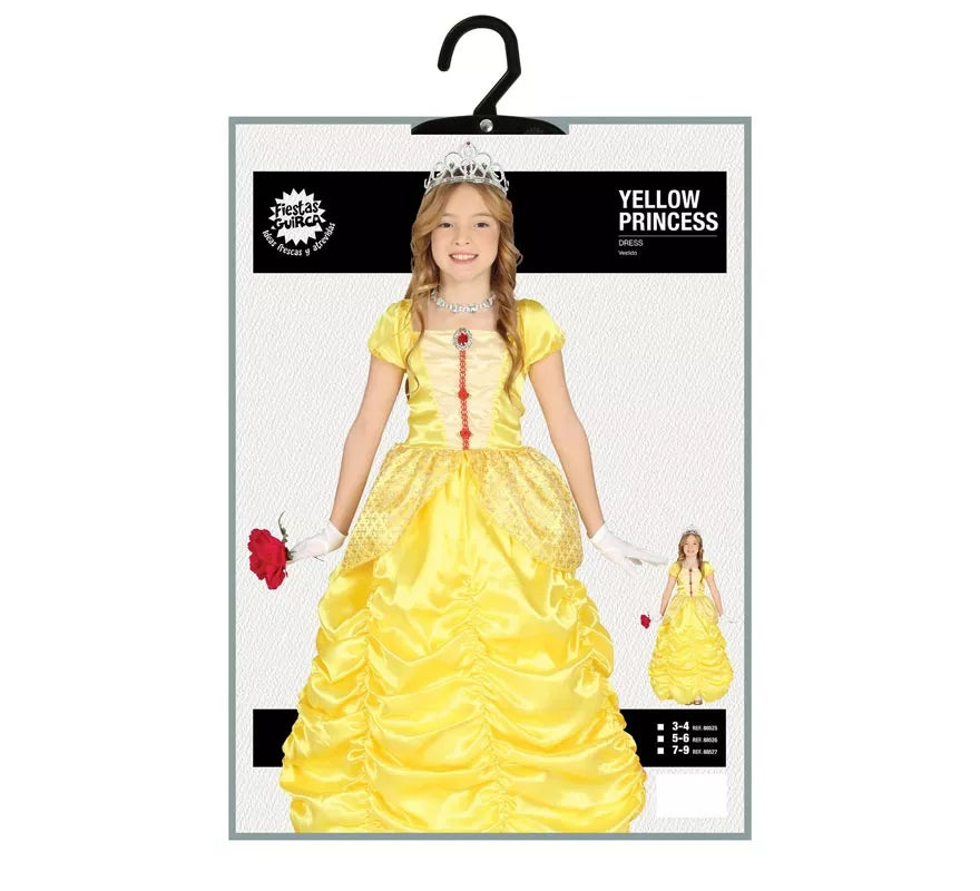 Disfraz de Princesa de cuento Amarilla para niña