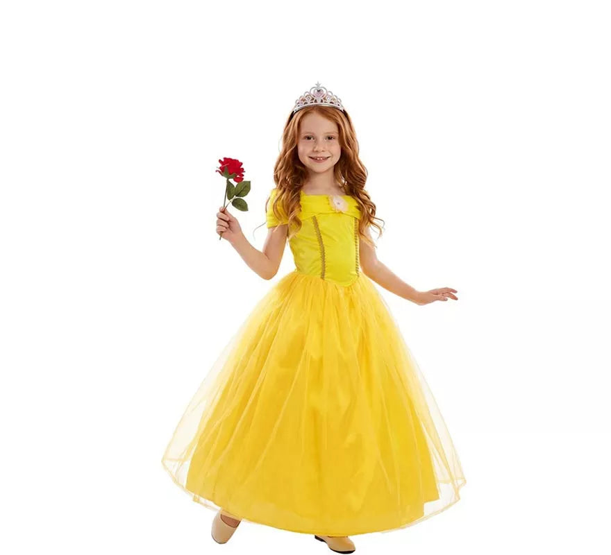 Disfraz de Princesa de Cuento amarilla para niña
