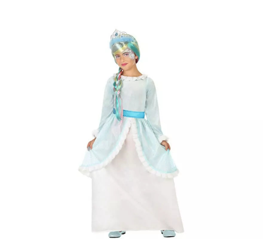 Disfraz de Princesa del Hielo Azul para niña