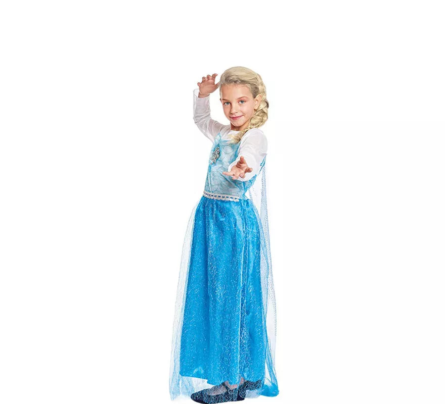 Disfraz de Princesa del Hielo Azul para niña