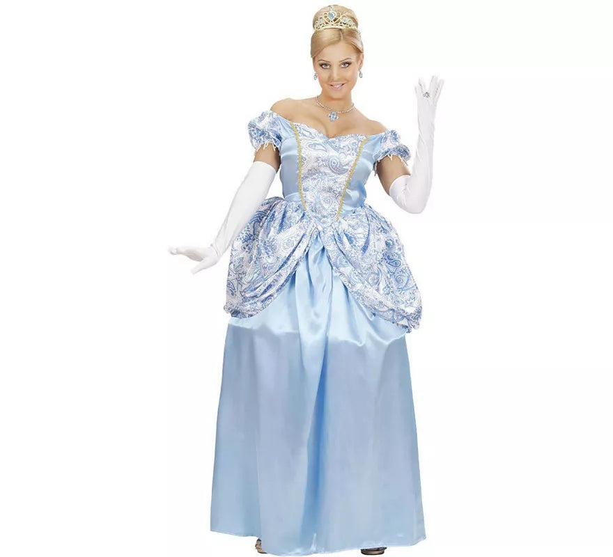 Disfraz de Princesa Encantadora Azul Claro para mujer