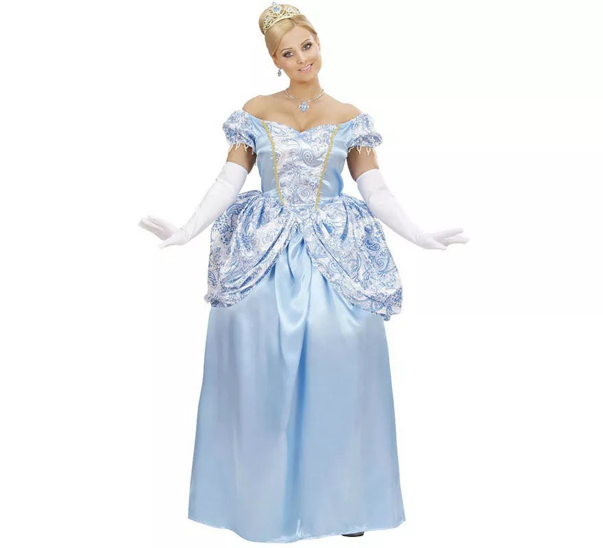 Disfraz de Princesa Encantadora Azul Claro para mujer