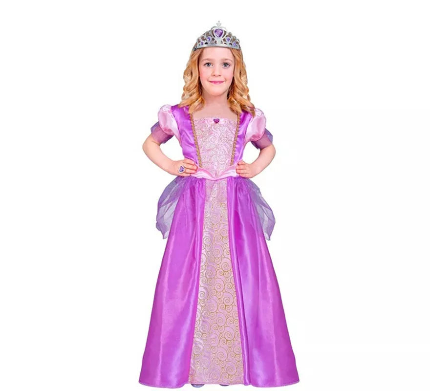 Disfraz de Princesa lila para niña