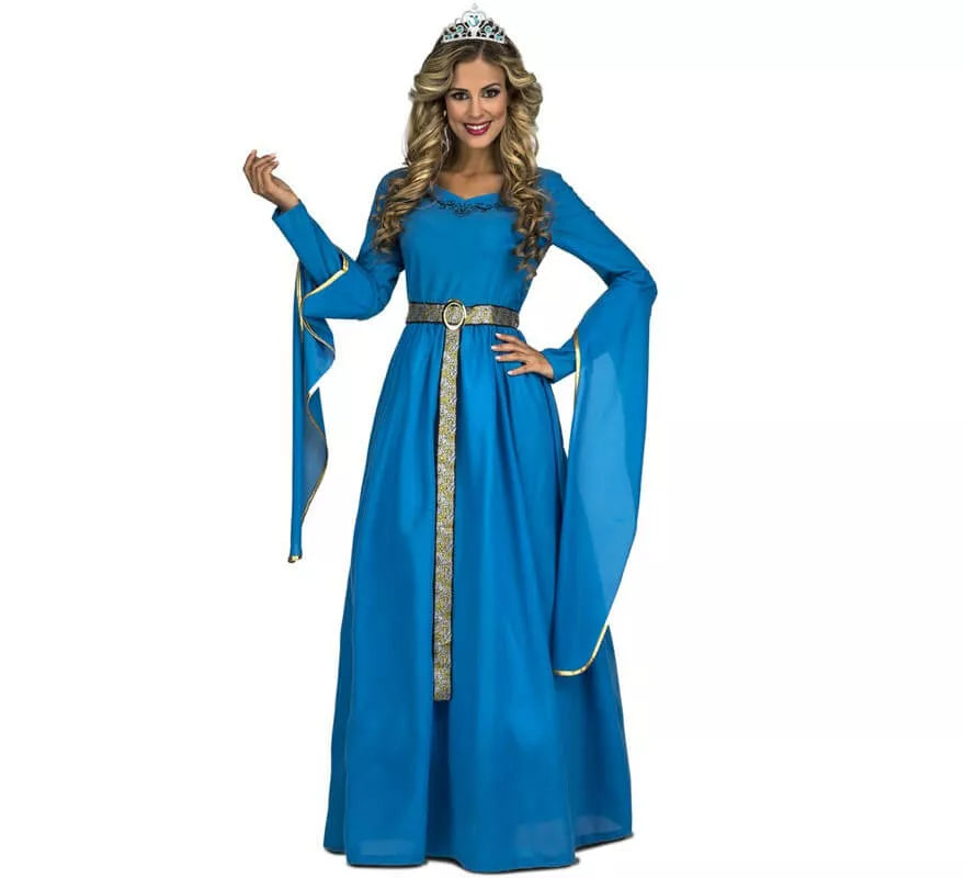 Translation missing: en.Disfraz de Princesa Medieval Azul para mujer