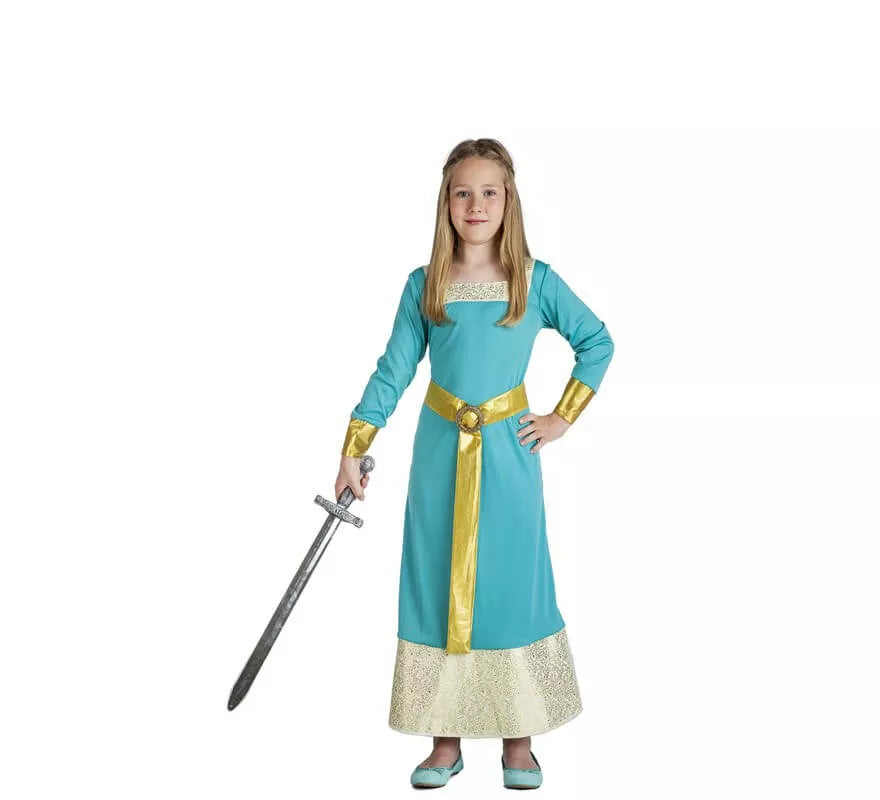 Translation missing: en.Disfraz de Princesa Medieval azul para niña