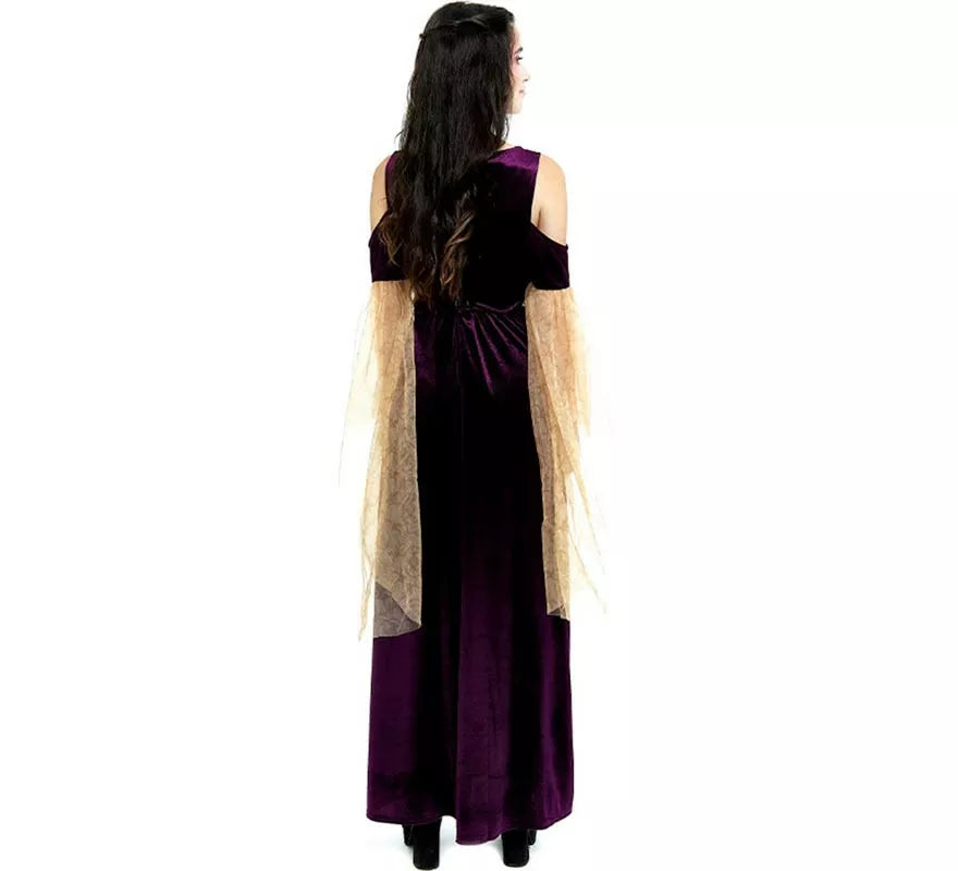 Translation missing: en.Disfraz de Princesa Medieval púrpura mangas largas para mujer